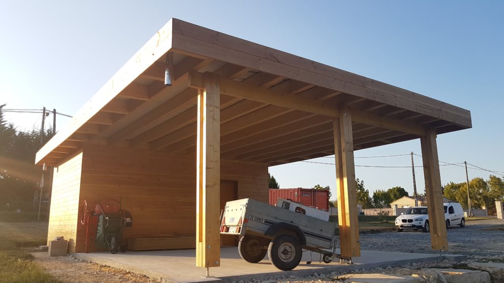 Carport en ossature bois