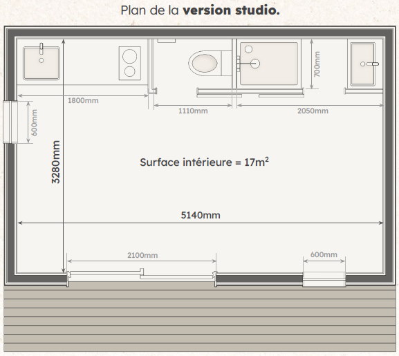 Plan PopUp Twenty studio